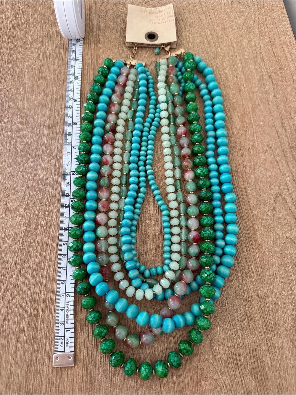 Anthropologie Multi-Strand Semi- Precious Beaded Necklace - Women Jewelry - Picture 3 of 3